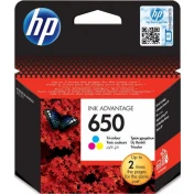 ראש דיו HP 650 מקורי צבעוני