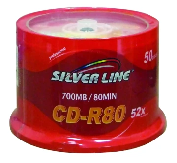 מארז דיסקים 50 יחידות CD-R 80