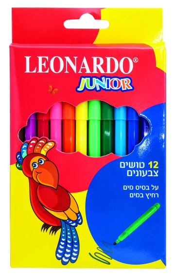 טוש על בסיס מים צבעוני 1/12 לאונרדו