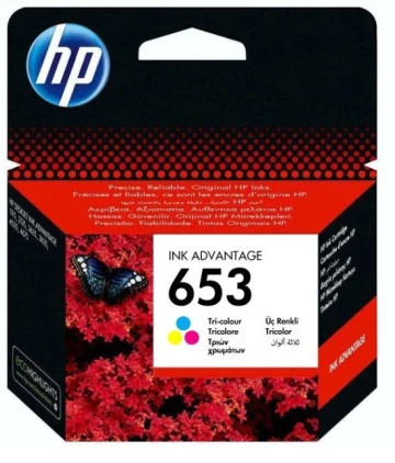 ראש דיו HP 653 מקורי צבעוני