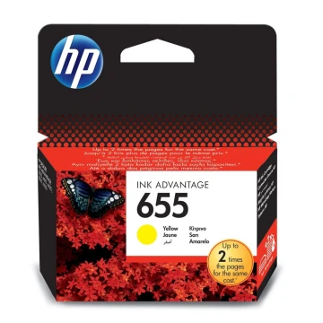 ראש דיו HP 655 מקורי צהוב