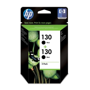 ראש דיו HP 130 מקורי שחור זוג