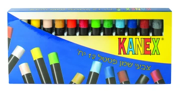 צבעי פסטל 12 יח' קאנקס ג'מבו